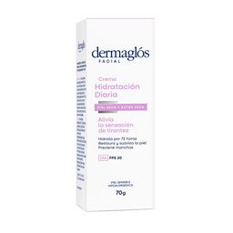 Crema Facial Dermaglós Hidratante para Pieles Secas x 70 g