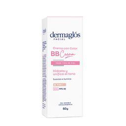 Crema Facial Dermaglós BB Cream Fps 30 Tono Claro x 50 g