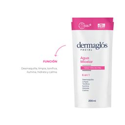 Agua Micelar Dermaglós 6 en 1 Refill x 200ml