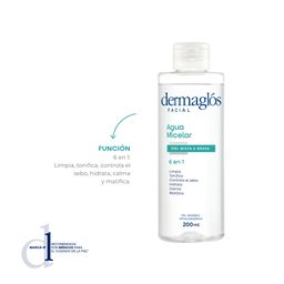 Agua Micelar Dermaglós Piel Mixta a Grasa x 200 ml