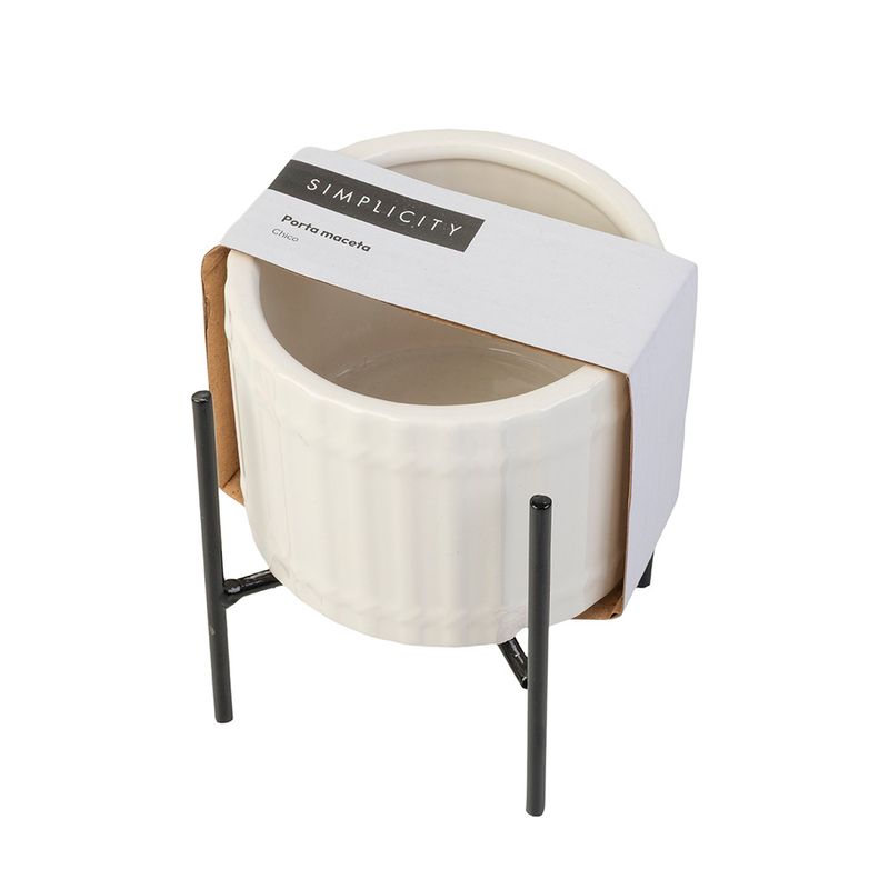 PORTA MACETA BLANCO CH BOHO  231151 7799054053805 H23058 -1-