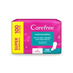 Protectores Diarios Carefree Todos los Días x 100 un