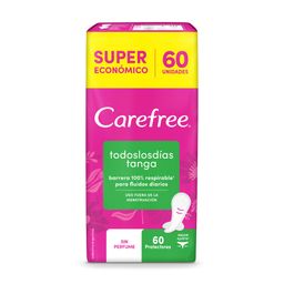 Protectores Diarios Carefree Todos los Días Tanga x 60 un