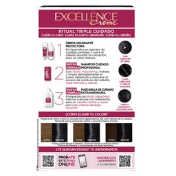 Kit Tintura Excellence Creme Triple Cuidado x 47 g