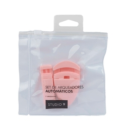 Set Arqueadores de Pestañas Automaticos Studio 9 Rosa x 2 un
