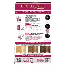 Kit Tintura Excellence Creme Triple Cuidado 9 Rubio Muy Claro x 47 g