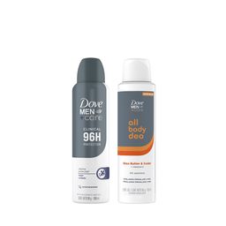 Combo Dove Men+Care All Body Deo Shea Butter & Cedar Aerosol x 150ml + Antitranspirante Clinical en Aerosol x 150ml