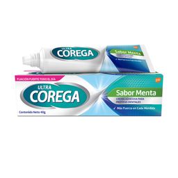 Adhesivo para Prótesis Dentales Ultra Corega Crema Sabor Menta x 40 g