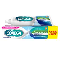 Adhesivo para Prótesis Dentales Ultra Corega Crema Sabor Menta x 70 g
