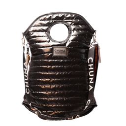 Bolso Matero Chuna Negro Brillante