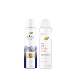 Combo Desodorante Dove Clinical + Desodorante Dove All Body Raspberry