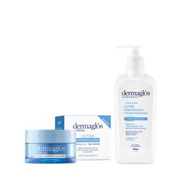 Combo Dermaglós Crema Gel Facial Día y Noche + Crema Gel Corporal
