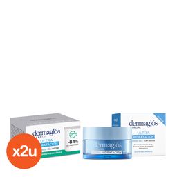 Combo Dermaglós Crema Gel Ultra Hidratacion x 50 g + Crema Ultra Hidratación Repuesto x 2 un x 50 g c/u
