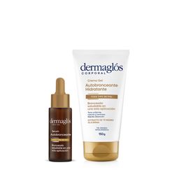 Combo Dermaglós Sérum Facial Autobronceante x 25 ml + Autobronceante Crema Gel Hidratante x 150 g