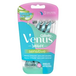Maquinas de Afeitar Venus Sensitive Suave x 4 un