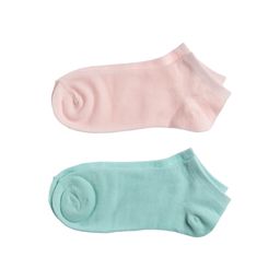 Medias Soquetes Wav Lisas Rosa y Aqua x 2 un