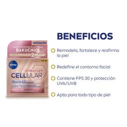 Combo Nivea Cellular Lift Expert Crema Antiedad de Día + Crema Antiedad de Noche x 50 ml + Sérum Rellenador x 30 ml + Gel limpiador Micelar Rose Care