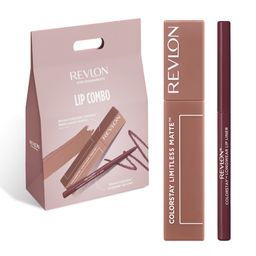 Kit Revlon Navidad Labial Líquido Color Stay Limitless Matte + Delineador de Labios Colorstay