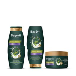 Combo Bagóvit Capilar Plasma Vegetal Shampoo x 350 ml + Acondicionador x 350 ml + Mascarilla x 300 ml