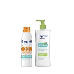 Combo Bagóvit Gel Post Solar Hidratante x 350 g + Protector Solar en Spray Fps 30 x 170 ml