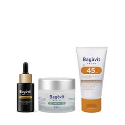 Combo Bagóvit Facial Sérum + Crema + Protector Solar con Color FPS 45