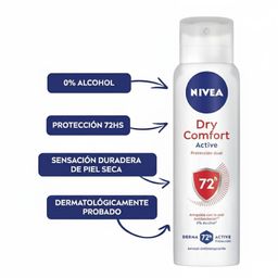 Desodorante Antitranspirante Femenino Nivea Dry Confort x 150 ml