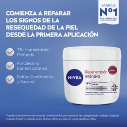 Crema Corporal Nivea Regeneración Intensiva Urea con Glicerina y Provitamina B5 x 400 ml