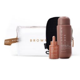 Kit Brown Bee Guante Exfoliante + Serum Facial + Autobronceador