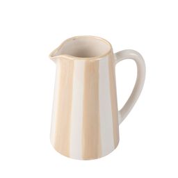 Jarra Grande Ceramica Rayado Beige
