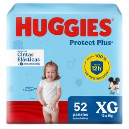 Pañales Huggies Protect Plus XG x 52 un