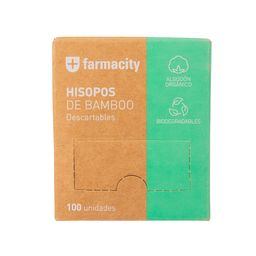 Hisopos Farmacity de Bambu x 100 un