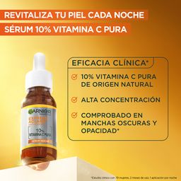 Sérum Noche Vitamina C 10% Vitamina C Pura Garnier x 30 ml