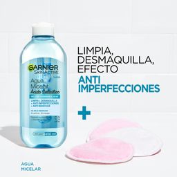 Agua Micelar Skin Garnier con Ácido Salicílico x 400 ml