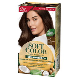 Kit Coloración Soft Color Wella Kit 40 Castano Mediano