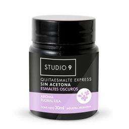 Quitaesmalte para Uñas Studio 9 Express Esmaltes Oscuros Floral Lila x 30 ml