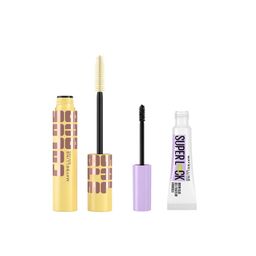 Set de Maquillaje Maybelline: Mascara de Pestañas Colossal Bubble WSH  + Gel fijador para cejas Super Lock