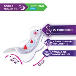 Toalla Femenina Nosotras Nocturna Suave Max Curv x 16 un
