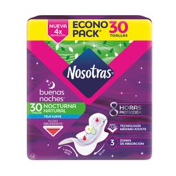 Toallas Femeninas Nosotras Buenas Noches Max Curv x 30 un