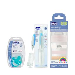 Combo Chicco Mamadera x 150 ml + Cepillo para Mamadera + Chupete
