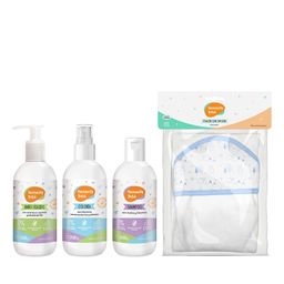 Combo Farmacity Bebé: Shampoo Avena + Baño Líquido + Colonia +Toalla