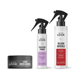 Combo Capilar Get The Look: Protector Térmico + Sellador +  Cera