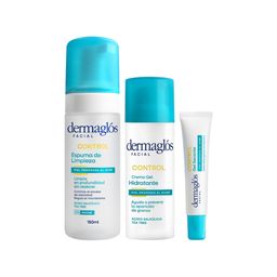 Combo Dermaglós Acné Espuma + Crema + Gel Secante