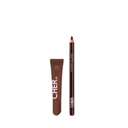 Combo Cher 18 Delineador de Labios Chocolate + Balsamo Labial Caramel