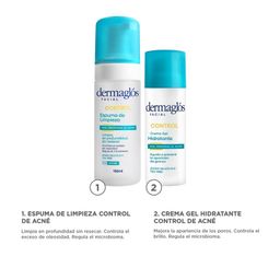 Combo Dermaglós Acné Espuma + Crema Día/Noche