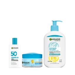 Combo Garnier Gel Matificante + Gel de Limpieza + Protector Solar Fps 50+