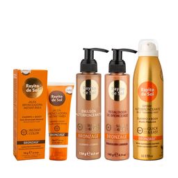 Combo Autobronceante Rayito de Sol Spray + Emulsión + Jalea + Resaltador de Bronceado