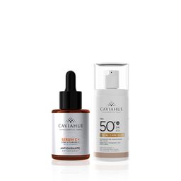 Combo Facial Caviahue Sérum C+ x 30 ml + Protector Solar Care Glow con Color Fps 50+ x 50 g