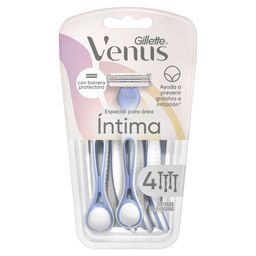 Máquina de Afeitar para Mujer Gillette Venus Íntima para la Zona Íntima x 4 un