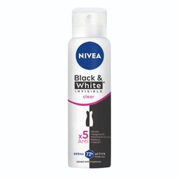 Desodorante Antitranspirante Femenino Nivea Black & White Invisible Clear en Aerosol x 150 ml