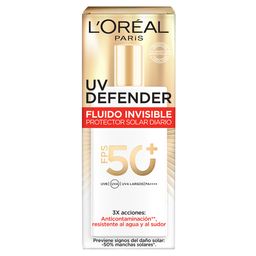 Protector Solar L'Oréal Paris UV Defender Fluido Invisible Fps 50+ x 40 g